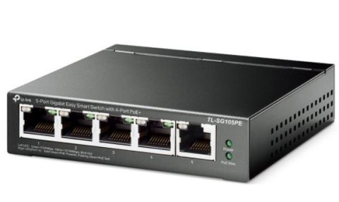 Przełącznik SG105PE Switch Smart 5xGb (4xPoE+) TP-LINK Przełącznik SG105PE Switch Smart 5xGb (4xPoE+) TP-LINK