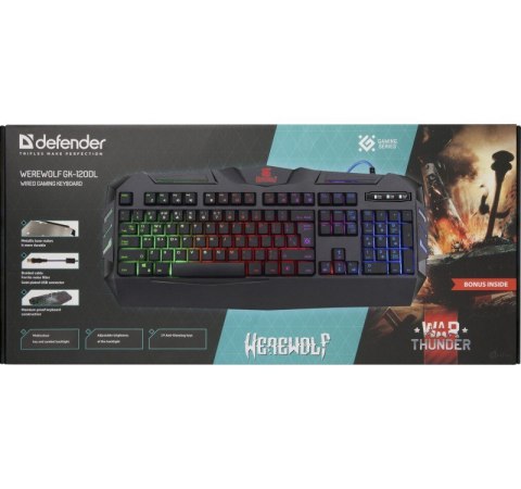 Klawiatura gamingowa Werewolf GK-120DL Membranowa Defender