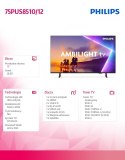 Telewizor 75 cali LED 75PUS8510/12 Philips