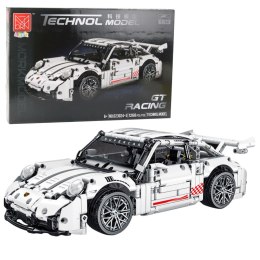 LEAN Toys Klocki Konstrukcyjne Samochód GT Racing Biały 1:14 1268 el.
