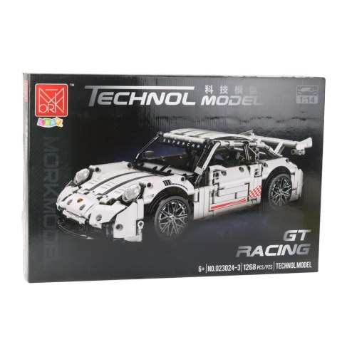 LEAN Toys Klocki Konstrukcyjne Samochód GT Racing Biały 1:14 1268 el. LEAN Toys Klocki Konstrukcyjne Samochód GT Racing Biały 1:14 1268 el.