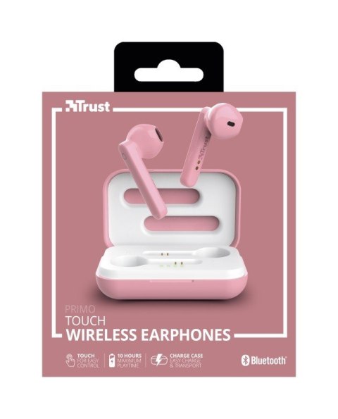 Słuchawki bezprzewodowe Primo Touch Bluetooth różowe Trust