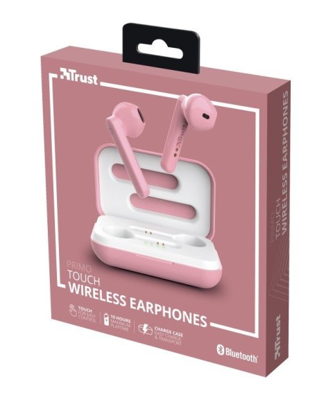 Słuchawki bezprzewodowe Primo Touch Bluetooth różowe Trust