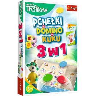 Trefl Gry Gra 3w1 Domino Pchełki Kuku Rodzina Treflików 01921