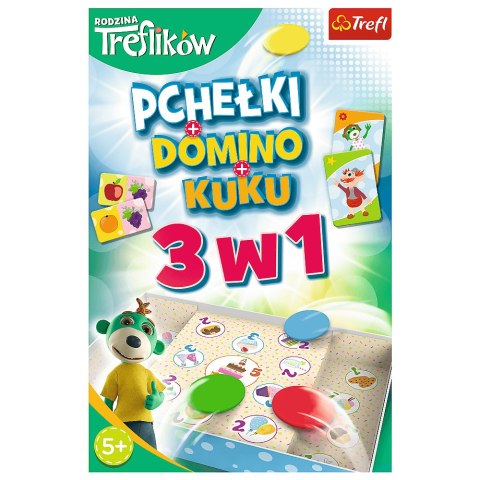 Trefl Gry Gra 3w1 Domino Pchełki Kuku Rodzina Treflików 01921