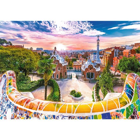 Puzzle - 1000 - Zachód słońca nad Barceloną - Hiszpania - Trefl 10711
