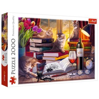 Puzzle - 2000 - Koci wieczór - Trefl 27126