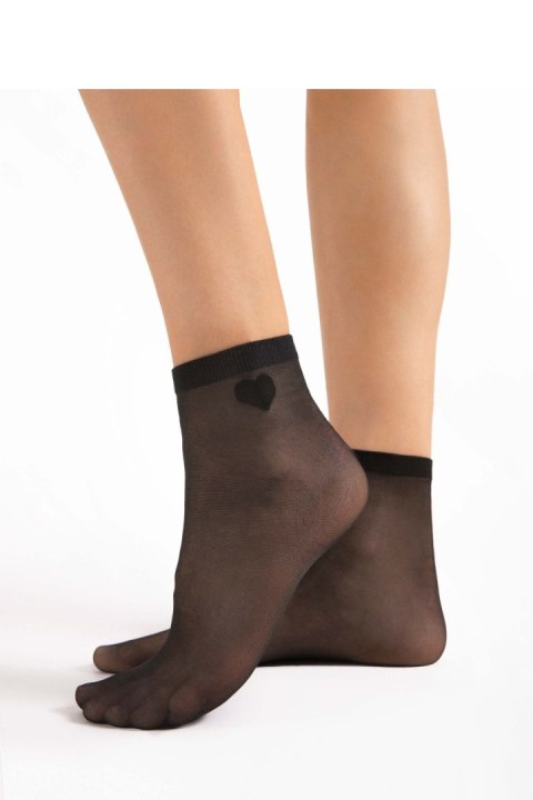 Skarpetki Model Cupido 20 Den Black - Fiore Skarpetki Model Cupido 20 Den Black - Fiore