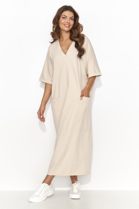 Sukienka Model NU473 Light Beige - Numinou Sukienka Model NU473 Light Beige - Numinou