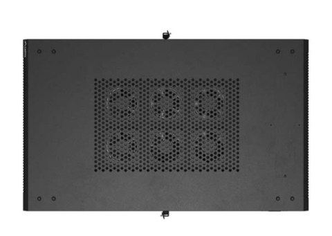 Szafa instalacyjna rack stojąca 19" 22U 600x1000 czarna drzwi perforowane ( flat pack)