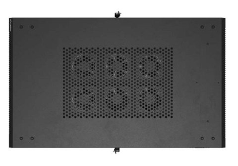 Szafa instalacyjna rack stojąca 19" 22U 600x1000 czarna drzwi przeszkolne ( flat pack) Lanberg