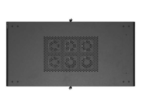 Szafa instalacyjna rack stojąca 19" 22U 600x1200 czarna drzwi przeszklone (flat pack) Lanberg