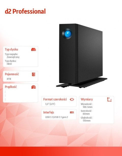 Dysk twardy d2 Professional 3,5 8TB LaCie