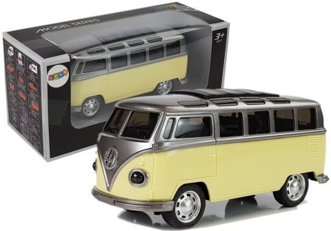 LEAN Toys Autobus Resorak z Napędem Frykcyjnym Na Baterie Światła Dźwięki Żółty