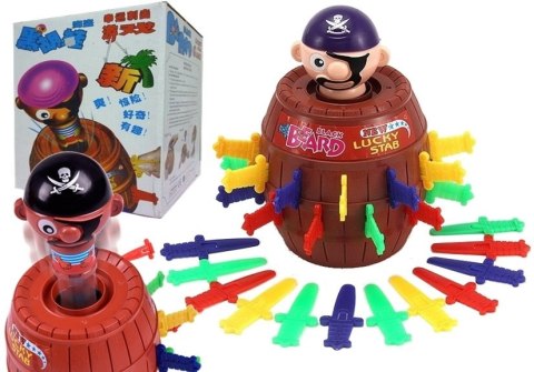 LEAN Toys Gra Ukłuj Pirata Wyskakujący Pirat 24 Sztylety