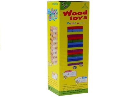 LEAN Toys Gra Zręcznościowa Wieża Drewniana 48 Klocków LEAN Toys Gra Zręcznościowa Wieża Drewniana 48 Klocków