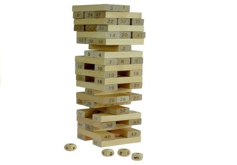 LEAN Toys Gra Zręcznościowa Wieża Drewniana 48 Klocków LEAN Toys Gra Zręcznościowa Wieża Drewniana 48 Klocków