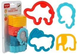 LEAN Toys Kształty Sensoryczne Zwierzątka Łańcuszek dla Niemowlaka