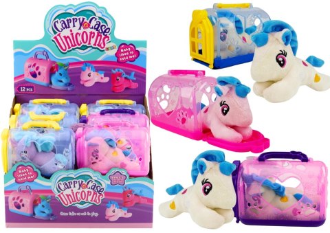 LEAN Toys Mały Jednorożec z Transporterem Maskotka