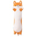 LEAN Toys Pluszowa Maskotka Pies Shiba Poduszka Podłużna Wałek 60cm