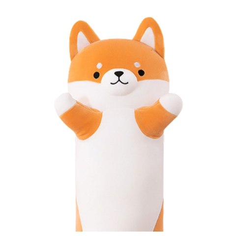 LEAN Toys Pluszowa Maskotka Pies Shiba Poduszka Podłużna Wałek 60cm LEAN Toys Pluszowa Maskotka Pies Shiba Poduszka Podłużna Wałek 60cm
