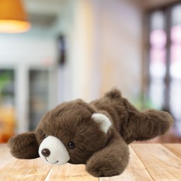 LEAN Toys Pluszowa Maskotka Przytulanka Leżący Niedźwiedź Brązowy 30cm