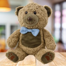 LEAN Toys Pluszowa Maskotka Przytulanka Miś Niebieska Mucha Jasnobrązowy 30cm
