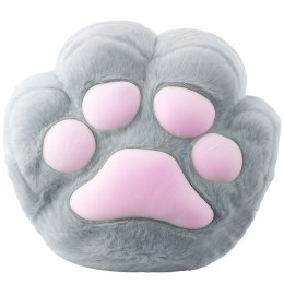 LEAN Toys Pluszowa Poduszka Przytulanka Z Kieszenią Na Ręce Ogrzewacz Szara 40cm