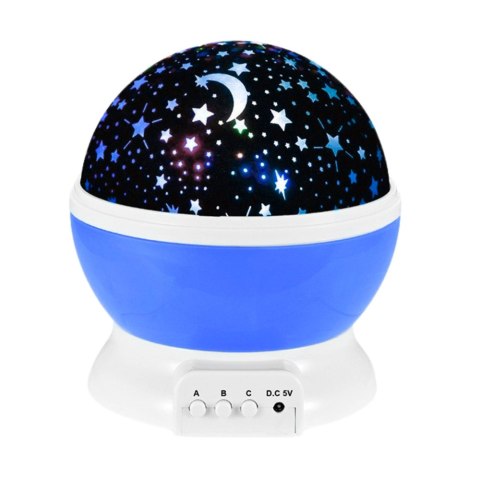 LEAN Toys Projektor Gwiazd Obrotowy 360° LED Lampka Nocna Niebieski LEAN Toys Projektor Gwiazd Obrotowy 360° LED Lampka Nocna Niebieski