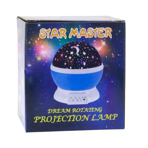 LEAN Toys Projektor Gwiazd Obrotowy 360° LED Lampka Nocna Niebieski LEAN Toys Projektor Gwiazd Obrotowy 360° LED Lampka Nocna Niebieski