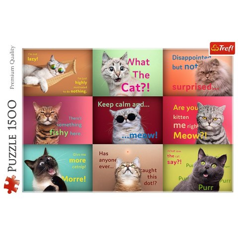 Puzzle - 1500 - Zabawne Kocie Portrety - Trefl 26212