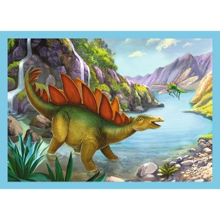 Puzzle - 4w1 (12, 15, 20, 24) - Wyjątkowe dinozaury - Trefl 34609