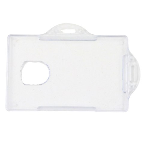 LEAN Etui Poziome Na Identyfikator Karty Twardy Plastik Przeźroczyste 10szt.
