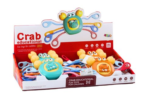 LEAN TOYS Interaktywny Sensoryczny Krab Edukacyjny Gryzak Dla Dzieci LEAN TOYS Interaktywny Sensoryczny Krab Edukacyjny Gryzak Dla Dzieci