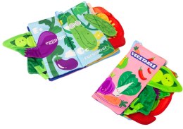 LEAN TOYS Książeczka Miękka Warzywa Szeleszcząca Piszcząca Kolorowa Dla Niemowląt