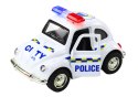 LEAN Toys Autko Policyjne Klasyczne 1:38 Napęd Światła Dźwięki Biały