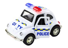 LEAN Toys Autko Policyjne Klasyczne 1:38 Napęd Światła Dźwięki Biały