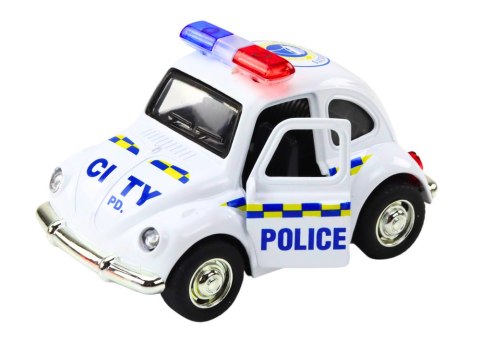 LEAN Toys Autko Policyjne Klasyczne 1:38 Napęd Światła Dźwięki Biały LEAN Toys Autko Policyjne Klasyczne 1:38 Napęd Światła Dźwięki Biały
