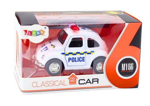 LEAN Toys Autko Policyjne Klasyczne 1:38 Napęd Światła Dźwięki Biały LEAN Toys Autko Policyjne Klasyczne 1:38 Napęd Światła Dźwięki Biały