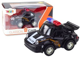 LEAN Toys Autko Policyjne Klasyczne 1:38 Napęd Światła Dźwięki Czarny