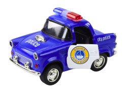 LEAN Toys Autko Policyjne Klasyczne 1:38 Napęd Światła Dźwięki Niebieski