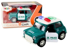 LEAN Toys Autko Policyjne Klasyczne 1:38 Napęd Światła Dźwięki Zielony