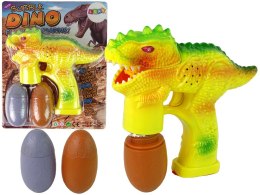 LEAN Toys Bańki Mydlane Dinozaur Płyn Do Baniek Jajko Żółte