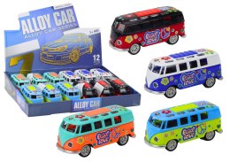 LEAN Toys Camper Bus 1:32 Metalowy Światła Dźwięki Napęd Otwierane Drzwi