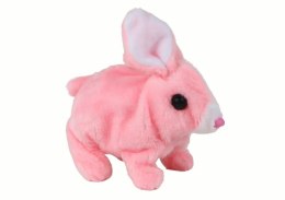 LEAN Toys Chodzący Króliczek Zabawka Interaktywna Krótka Sierść Różowy