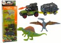 LEAN Toys Dinozaury Zestaw Samochód Z Rakietą Przyczepa