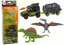 LEAN Toys Dinozaury Zestaw Samochód Z Rakietą Przyczepa