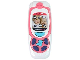 LEAN Toys Dziecięcy Edukacyjny Telefon Komórkowy Melodia Różowy