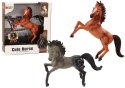 LEAN Toys Figurka Konia Brązowy Szary Koń Stojący Stajnia Farma Cute Horse