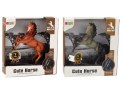 LEAN Toys Figurka Konia Brązowy Szary Koń Stojący Stajnia Farma Cute Horse